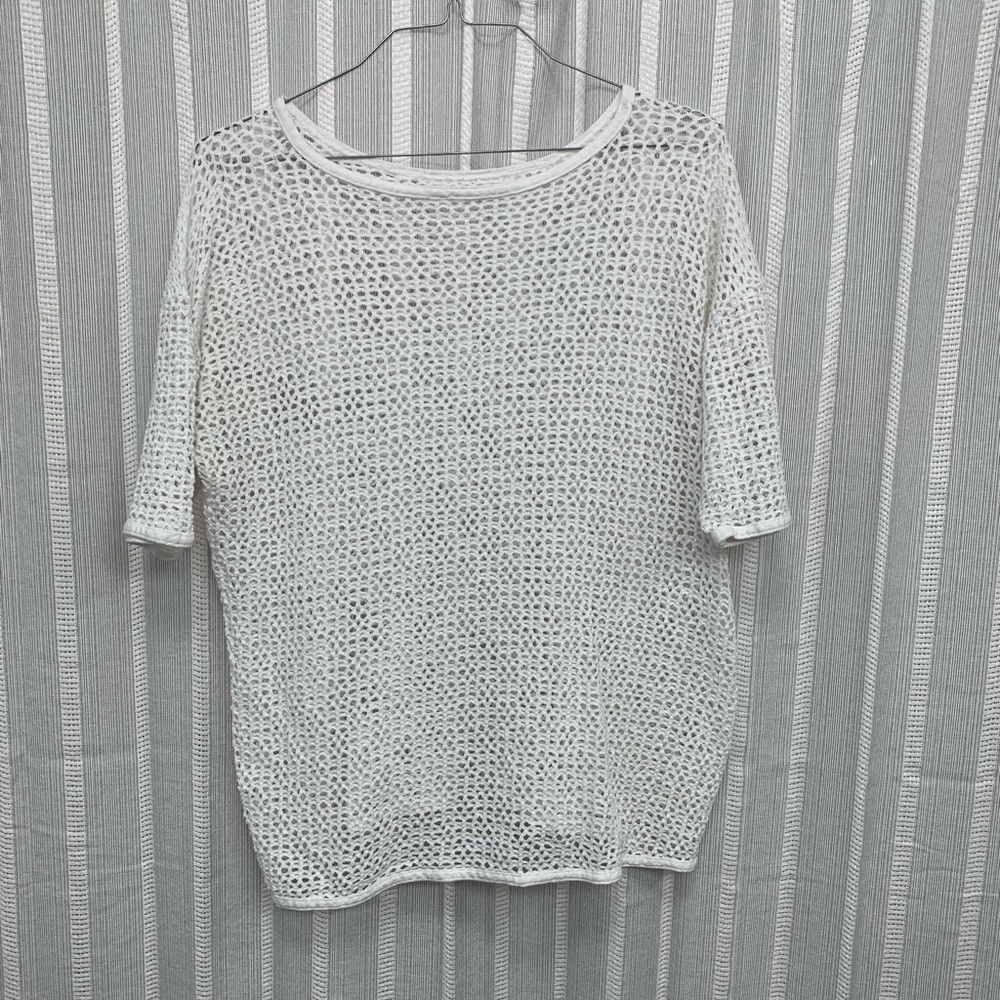 Crochet Open Knit‎ Sweater Top Cover Up - No Tag Ptp 24” - Not Lined